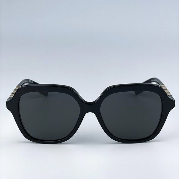 NEW Burberry BE4389 Joni 300187  Black Dark Grey Square Women Sunglasses - Picture 1 of 12